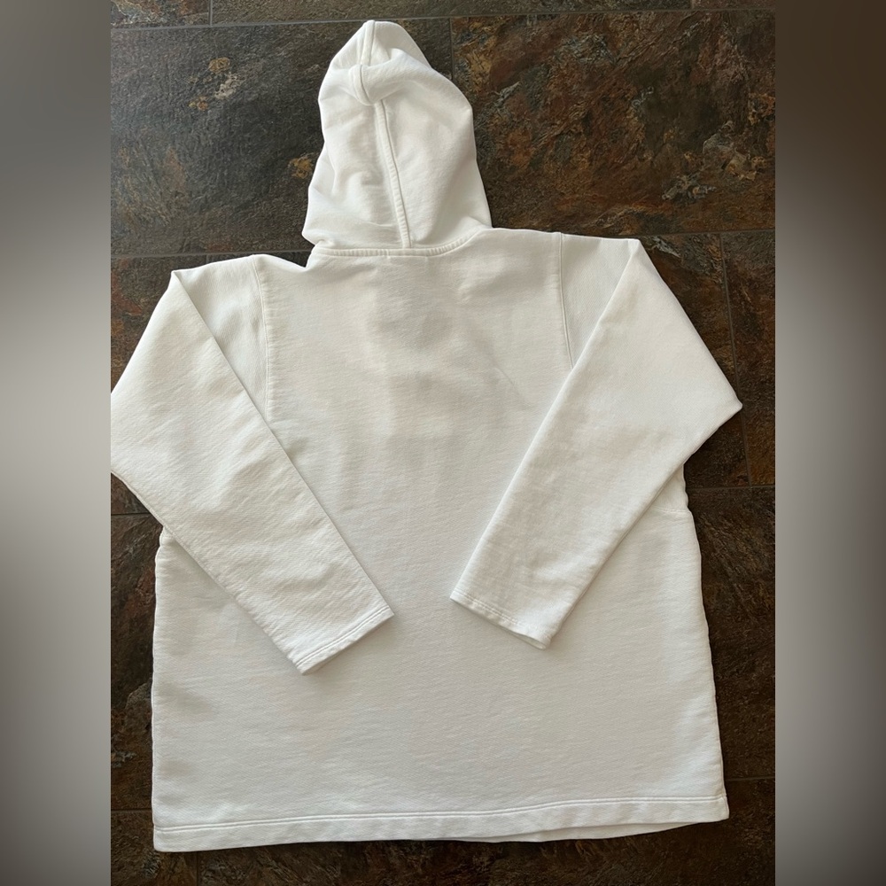 Women’s Pure Jill cream cotton boho resortwear pull over hood tunic. Medium - Picture 7 of 16